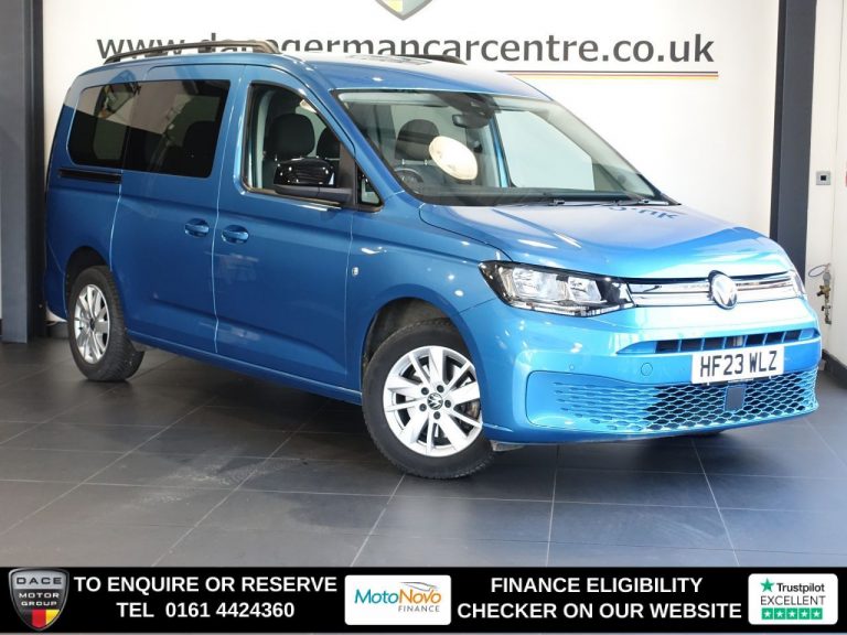 Used 2023 BLUE VOLKSWAGEN CADDY MAXI MPV 1.5 TSI Life MPV 5dr Petrol DSG Euro 6 (s/s) (114 ps) PETROL (reg. 2023-04-21) (Automatic) for sale in Stockport