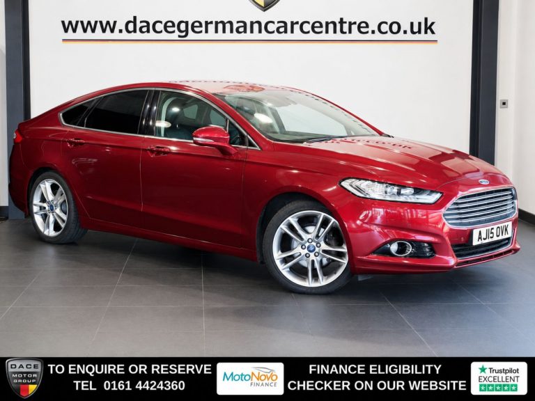 Used 2015 RED FORD MONDEO Hatchback 2.0 TDCi Titanium Hatchback 5dr Diesel Powershift Euro 6 (s/s) (180 ps) DIESEL (reg. 2015-06-12) (Automatic) for sale in Stockport