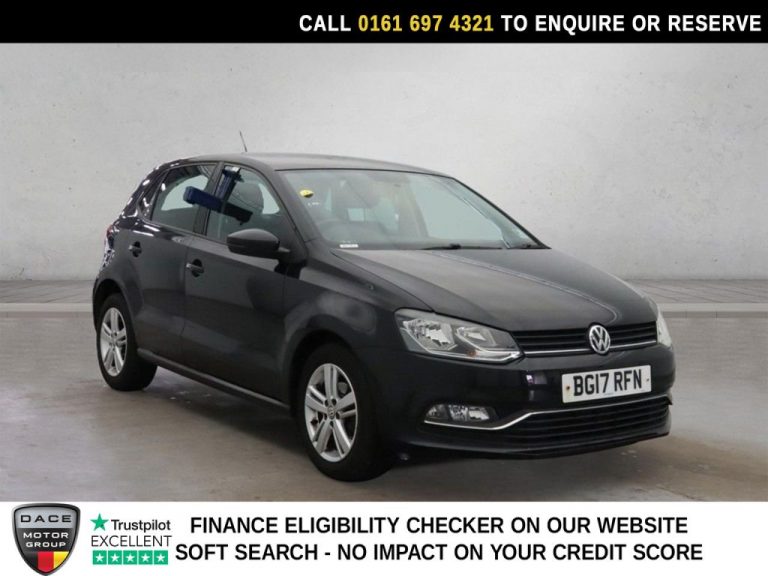 Used 2017 BLACK VOLKSWAGEN POLO Hatchback 1.2 TSI BlueMotion Tech Match Hatchback 5dr Petrol DSG Euro 6 (s/s) (90 ps) PETROL (reg. 2017-03-22) (Automatic) for sale in Stockport