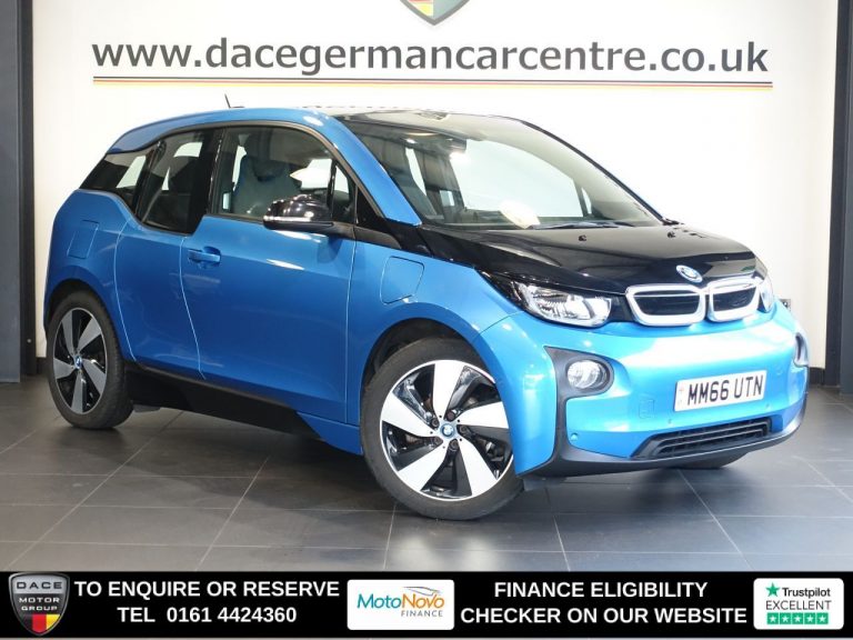 Used 2017 BLUE BMW I3 Hatchback 33kWh Hatchback 5dr Petrol Plug-in Hybrid Auto Euro 6 (s/s) (Range Extender) (170 ps) PETROL PLUG-IN HYBRID (reg. 2017-01-10) (Automatic) for sale in Stockport