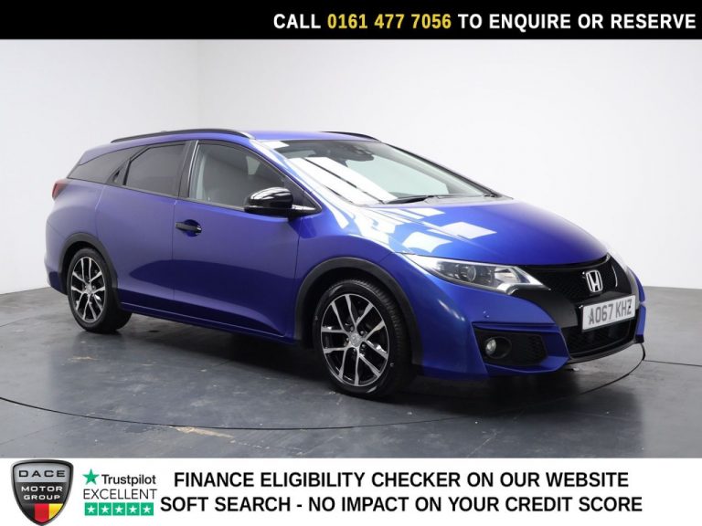 Used 2017 BLUE HONDA CIVIC Estate 1.8 i-VTEC Sport Tourer 5dr Petrol Auto Euro 6 (Navi) (142 ps) PETROL (reg. 2017-09-28) (Automatic) for sale in Stockport