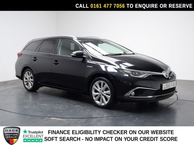Used 2018 BLACK TOYOTA AURIS Estate 1.8 VVT-h Excel Touring Sports 5dr Petrol Hybrid CVT Euro 6 (s/s) (136 ps) PETROL HYBRID (reg. 2018-10-28) (Automatic) for sale in Stockport
