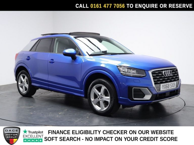 Used 2018 BLUE AUDI Q2 SUV 1.4 TFSI CoD Sport SUV 5dr Petrol S Tronic Euro 6 (s/s) (150 ps) PETROL (reg. 2018-09-01) (Automatic) for sale in Stockport