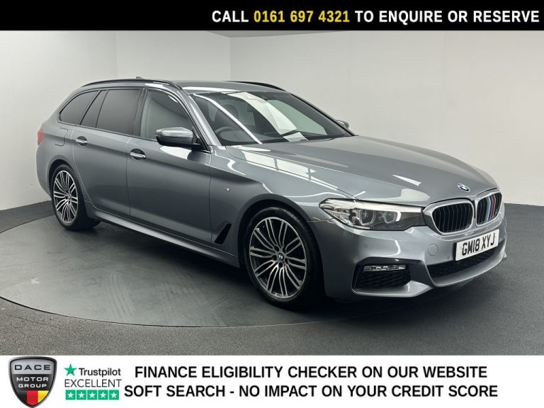 Used 2018 BLUE BMW 5 SERIES Estate 3.0 530d M Sport Touring 5dr Diesel Auto Euro 6 (s/s) (265 ps) DIESEL (reg. 2018-06-29) (Automatic) for sale in Stockport