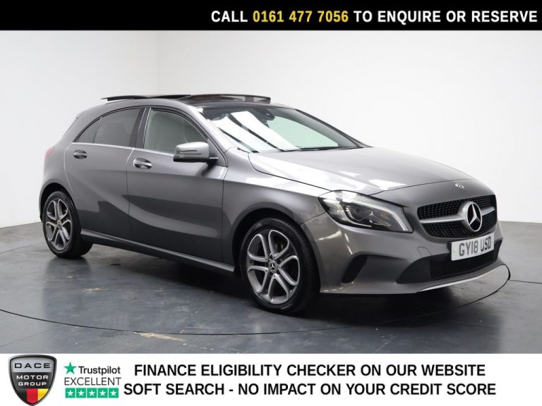 Used 2018 GREY MERCEDES-BENZ A-CLASS Hatchback 2.1 A200d Sport Edition Plus Hatchback 5dr Diesel 7G-DCT Euro 6 (s/s) (136 ps) DIESEL (reg. 2018-05-31) (Automatic) for sale in Stockport