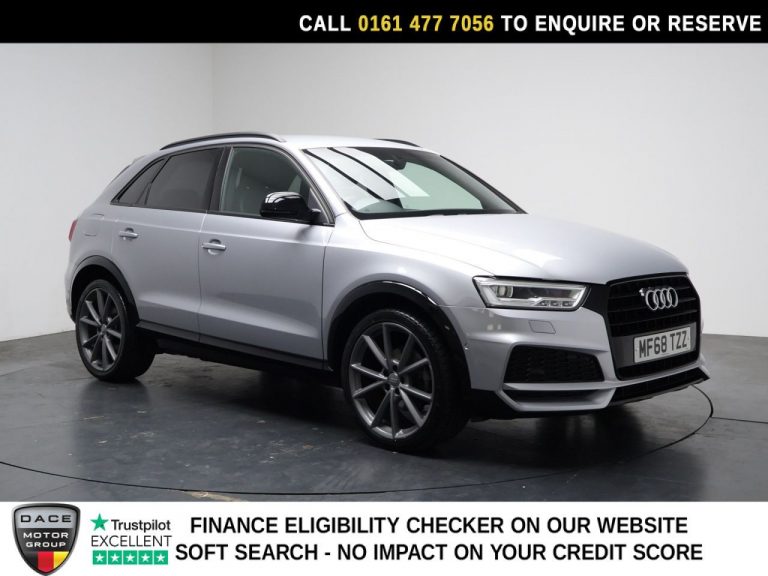 Used 2018 SILVER AUDI Q3 SUV 1.4 TFSI CoD Black Edition SUV 5dr Petrol S Tronic Euro 6 (s/s) (150 ps) PETROL (reg. 2018-09-12) (Automatic) for sale in Stockport