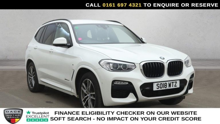 Used 2018 WHITE BMW X3 SUV 2.0 20d M Sport SUV 5dr Diesel Auto xDrive Euro 6 (s/s) (190 ps) DIESEL (reg. 2018-07-31) (Automatic) for sale in Stockport