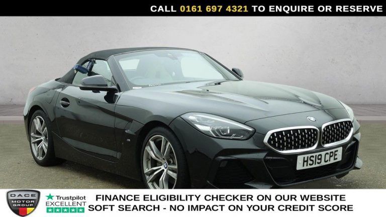 Used 2019 BLACK BMW Z4 Convertible 2.0 20i M Sport Convertible 2dr Petrol Auto sDrive Euro 6 (s/s) (197 ps) PETROL (reg. 2019-04-26) (Automatic) for sale in Stockport