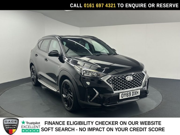 Used 2019 BLACK HYUNDAI TUCSON SUV 1.6 T-GDi N Line SUV 5dr Petrol DCT Euro 6 (s/s) (177 ps) PETROL (reg. 2019-09-10) (Automatic) for sale in Stockport