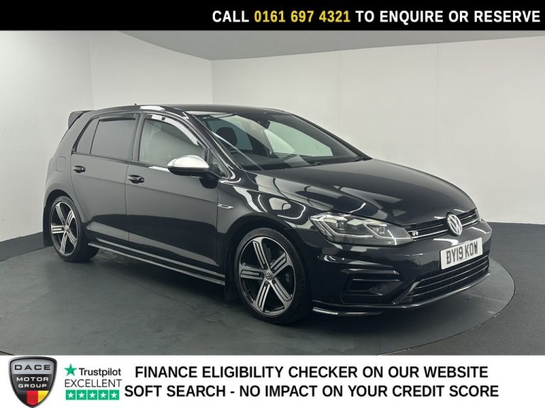 Used 2019 BLACK VOLKSWAGEN GOLF Hatchback 2.0 TSI R Hatchback 5dr Petrol DSG 4Motion Euro 6 (s/s) (300 ps) PETROL (reg. 2019-03-01) (Automatic) for sale in Stockport