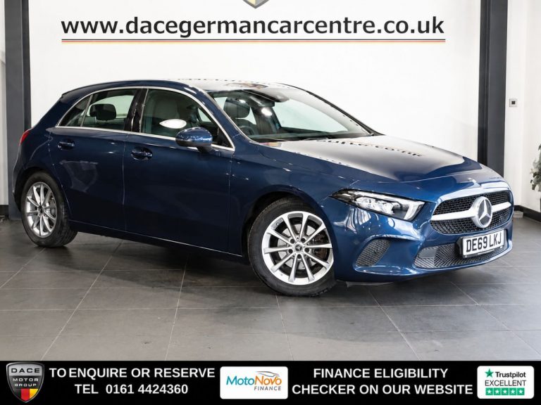 Used 2019 BLUE MERCEDES-BENZ A-CLASS Hatchback 1.5 A180d Sport (Executive) Hatchback 5dr Diesel 7G-DCT Euro 6 (s/s) (116 ps) DIESEL (reg. 2019-09-30) (Automatic) for sale in Stockport