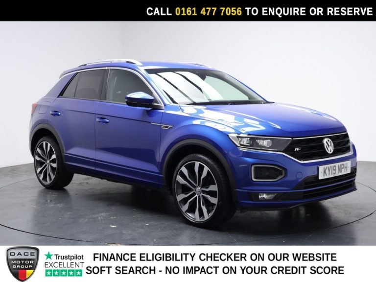 Used 2019 BLUE VOLKSWAGEN T-ROC SUV 1.5 TSI GPF EVO R-Line SUV 5dr Petrol DSG Euro 6 (s/s) (150 ps) PETROL (reg. 2019-07-10) (Automatic) for sale in Stockport