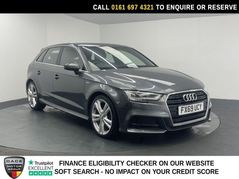 Used 2019 GREY AUDI A3 Hatchback 1.6 TDI 30 S line Sportback 5dr Diesel S Tronic Euro 6 (s/s) (116 ps) DIESEL (reg. 2019-09-02) (Automatic) for sale in Stockport