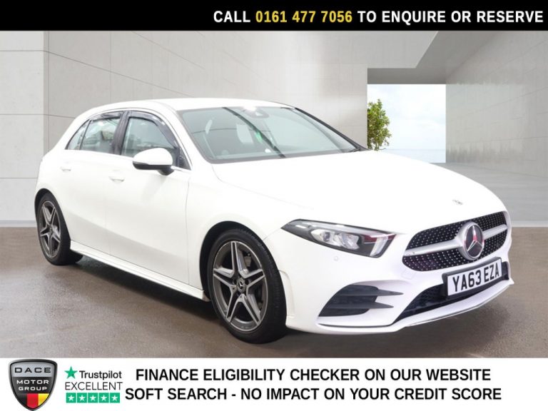 Used 2019 WHITE MERCEDES-BENZ A-CLASS Hatchback 1.3 A200 AMG Line Hatchback 5dr Petrol 7G-DCT Euro 6 (s/s) (163 ps) PETROL (reg. 2019-03-04) (Automatic) for sale in Stockport