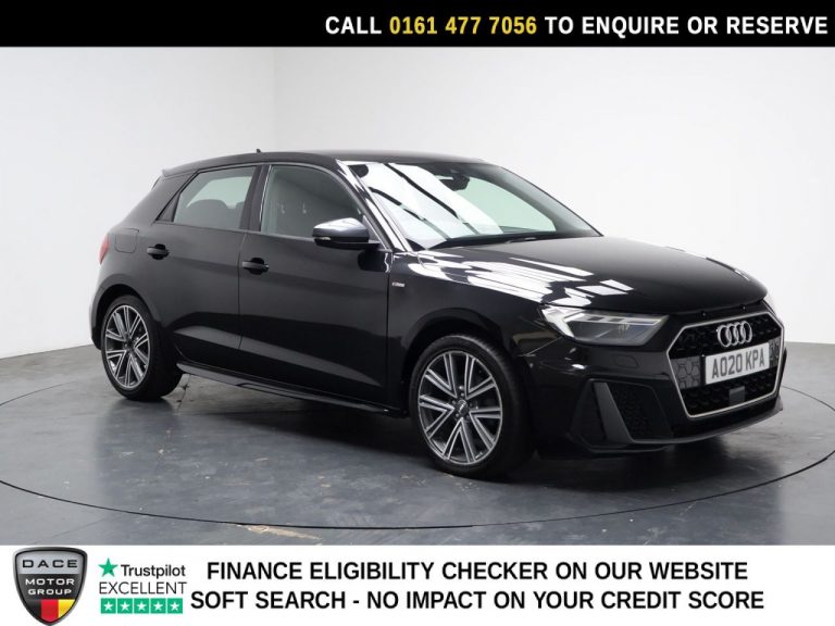 Used 2020 BLACK AUDI A1 Hatchback 1.5 TFSI 35 S line Sportback 5dr Petrol S Tronic Euro 6 (s/s) (150 ps) PETROL (reg. 2020-03-13) (Automatic) for sale in Stockport