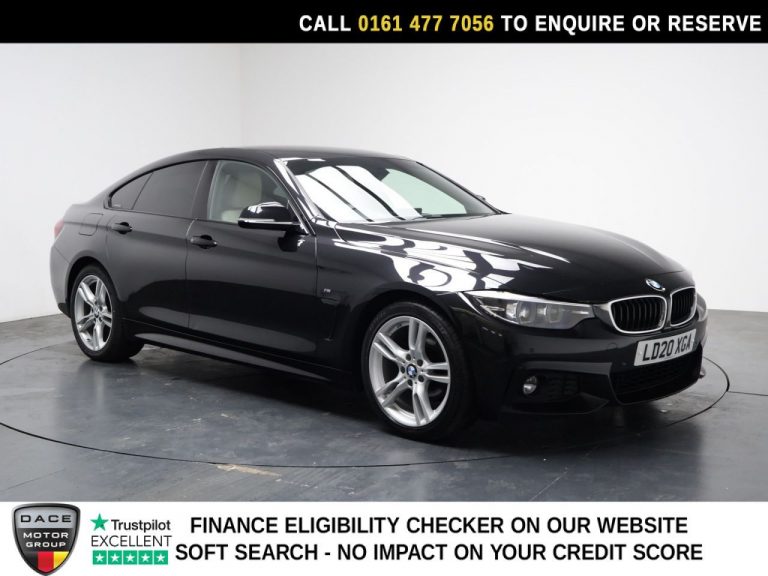 Used 2020 BLACK BMW 4 SERIES GRAN COUPE Hatchback 2.0 420i GPF M Sport Hatchback 5dr Petrol Auto Euro 6 (s/s) (184 ps) PETROL (reg. 2020-03-31) (Automatic) for sale in Stockport