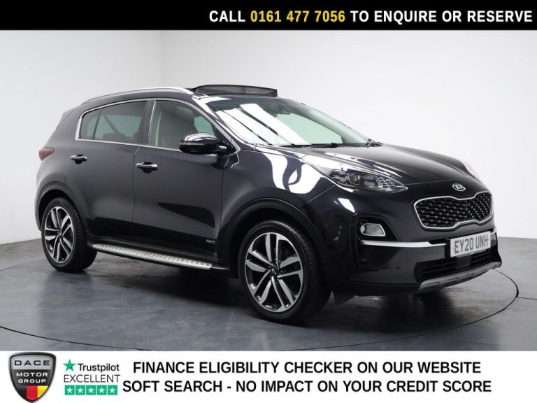Used 2020 BLACK KIA SPORTAGE SUV 1.6 CRDi EcoDynamics+ 4 SUV 5dr Diesel Hybrid DCT AWD Euro 6 (s/s) (134 bhp) DIESEL HYBRID (reg. 2020-03-11) (Automatic) for sale in Stockport