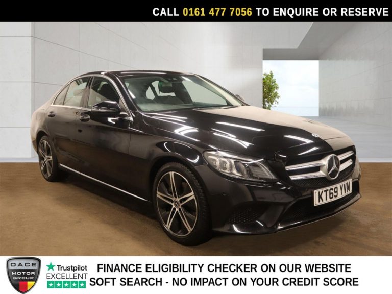 Used 2020 BLACK MERCEDES-BENZ C-CLASS Saloon 1.5 C200 MHEV EQ Boost Sport Saloon 4dr Petrol G-Tronic+ Euro 6 (s/s) (198 ps) PETROL (reg. 2020-01-14) (Automatic) for sale in Stockport