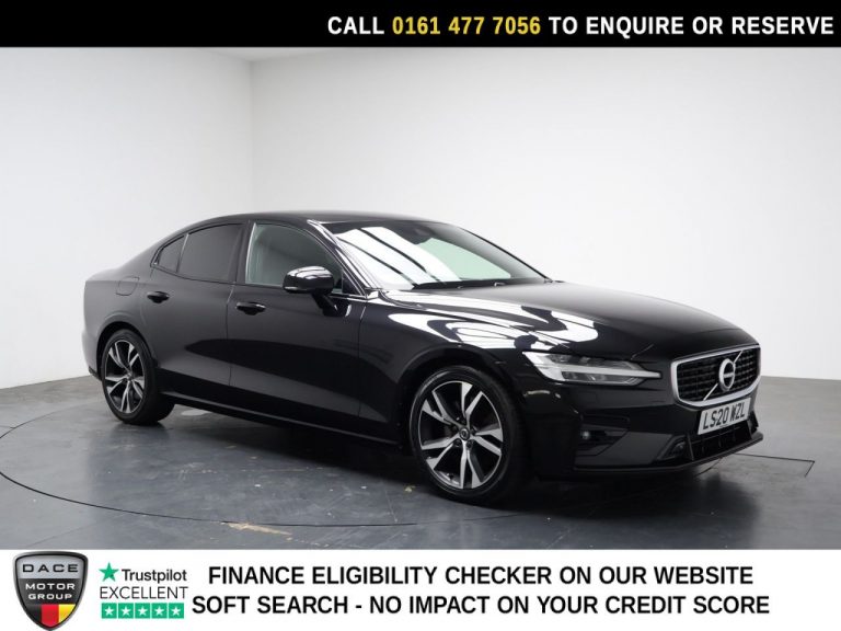 Used 2020 BLACK VOLVO S60 Saloon 2.0 T5 R-Design Plus Saloon 4dr Petrol Auto Euro 6 (s/s) (250 ps) PETROL (reg. 2020-06-15) (Automatic) for sale in Stockport
