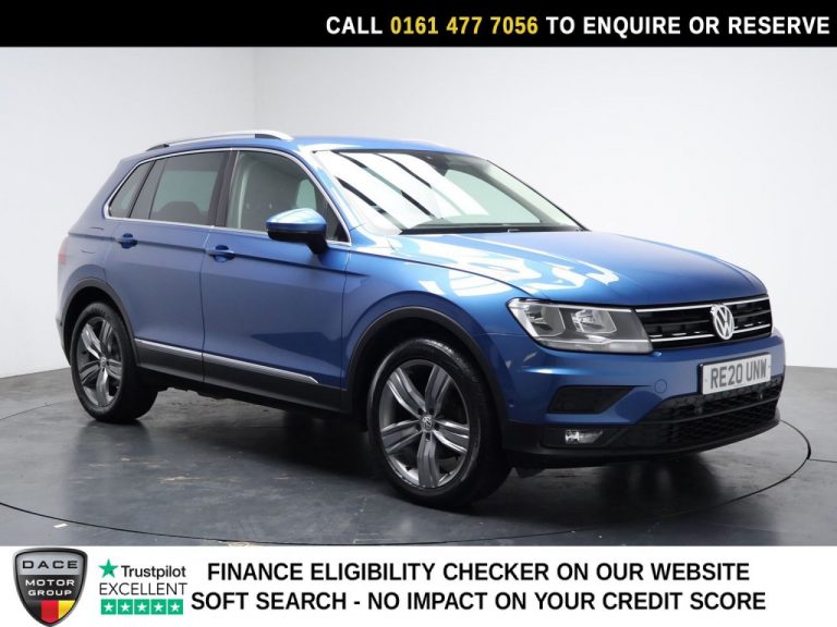 Used 2020 BLUE VOLKSWAGEN TIGUAN SUV 2.0 TDI Match SUV 5dr Diesel DSG Euro 6 (s/s) (150 ps) DIESEL (reg. 2020-07-10) (Automatic) for sale in Stockport