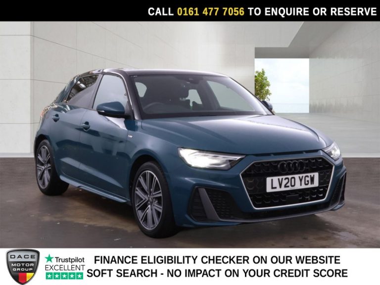 Used 2020 GREEN AUDI A1 Hatchback 1.0 TFSI 30 S line Sportback 5dr Petrol S Tronic Euro 6 (s/s) (116 ps) PETROL (reg. 2020-03-14) (Automatic) for sale in Stockport