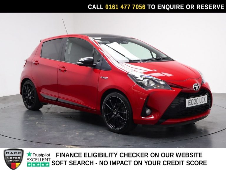 Used 2020 RED TOYOTA YARIS Hatchback 1.5 VVT-h GR SPORT Hatchback 5dr Petrol Hybrid E-CVT Euro 6 (s/s) (100 ps) PETROL HYBRID (reg. 2020-03-10) (Automatic) for sale in Stockport