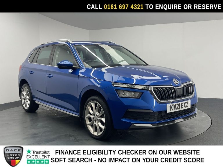 Used 2021 BLUE SKODA KAMIQ SUV 1.0 TSI SE L SUV 5dr Petrol DSG Euro 6 (s/s) (110 ps) PETROL (reg. 2021-04-16) (Automatic) for sale in Stockport