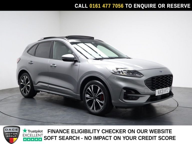 Used 2021 SILVER FORD KUGA SUV 2.5 EcoBoost Duratec 14.4kWh ST-Line X SUV 5dr Petrol Plug-in Hybrid CVT Euro 6 (s/s) (225 ps) PETROL PLUG-IN HYBRID (reg. 2021-07-10) (Automatic) for sale in Stockport