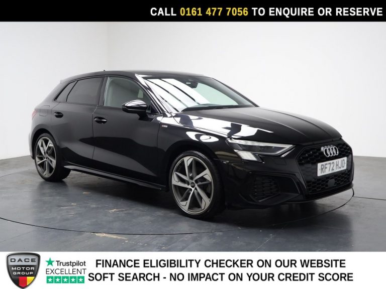 Used 2022 BLACK AUDI A3 Hatchback 1.5 TFSI 35 Edition 1 Sportback 5dr Petrol S Tronic Euro 6 (s/s) (150 ps) PETROL (reg. 2022-12-30) (Automatic) for sale in Stockport