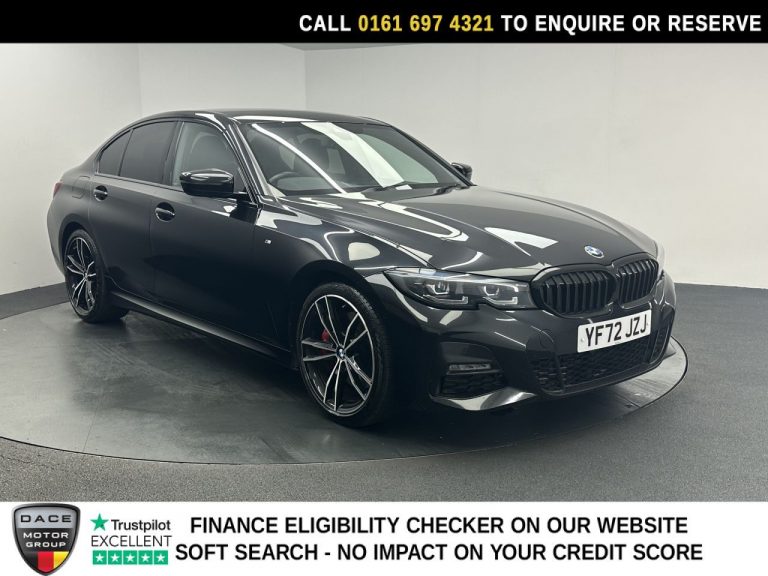 Used 2022 BLACK BMW 3 SERIES Saloon 2.0 320i M Sport Saloon 4dr Petrol Auto Euro 6 (s/s) (184 ps) PETROL (reg. 2022-11-21) (Automatic) for sale in Stockport