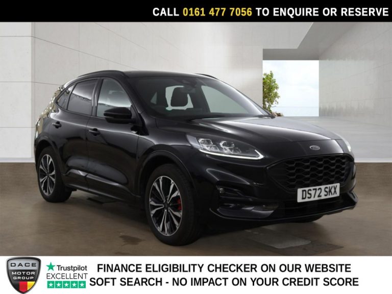 Used 2022 BLACK FORD KUGA SUV 2.5 Duratec 14.4kWh ST-Line X Edition SUV 5dr Petrol Plug-in Hybrid CVT Euro 6 (s/s) (225 ps) PETROL PLUG-IN HYBRID (reg. 2022-12-15) (Automatic) for sale in Stockport