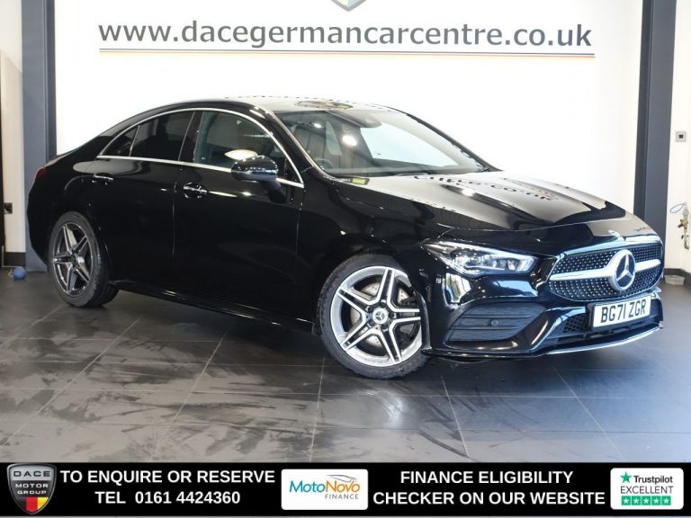 Used 2022 BLACK MERCEDES-BENZ CLA Saloon 1.3 CLA200 AMG Line (Premium Plus 2) Coupe 4dr Petrol 7G-DCT Euro 6 (s/s) (163 ps) PETROL (reg. 2022-01-26) (Automatic) for sale in Stockport