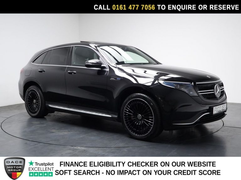 Used 2022 BLACK MERCEDES-BENZ EQC SUV EQC 400 80kWh AMG Line (Premium Plus) SUV 5dr Electric Auto 4MATIC (408 ps) ELECTRIC (reg. 2022-03-09) (Automatic) for sale in Stockport