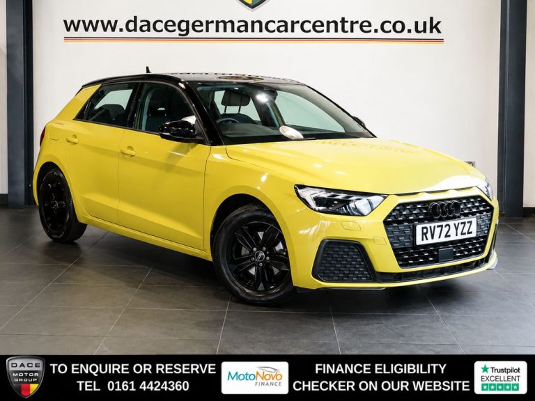 Used 2022 YELLOW AUDI A1 Hatchback 1.0 TFSI 30 Technik Sportback 5dr Petrol S Tronic Euro 6 (s/s) (110 ps) PETROL (reg. 2022-09-21) (Automatic) for sale in Stockport