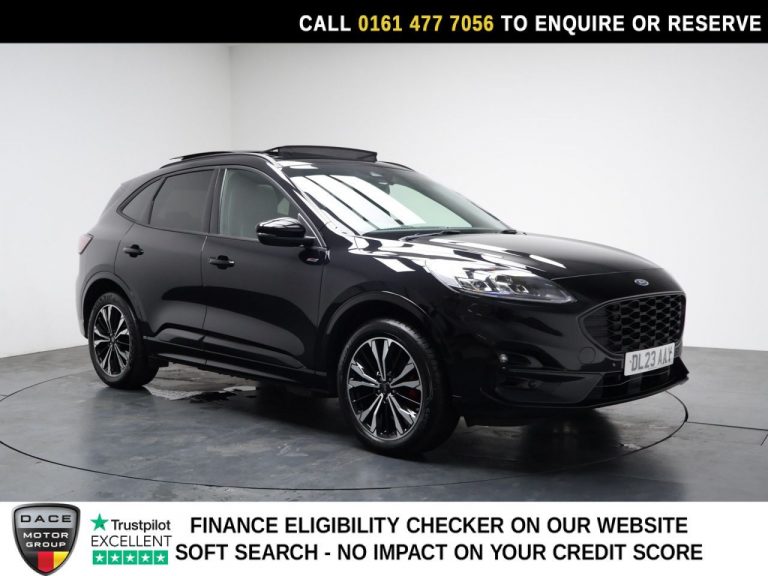 Used 2023 BLACK FORD KUGA SUV 2.5 EcoBoost Duratec 14.4kWh ST-Line X SUV 5dr Petrol Plug-in Hybrid CVT Euro 6 (s/s) (225 ps) PETROL PLUG-IN HYBRID (reg. 2023-06-16) (Automatic) for sale in Stockport