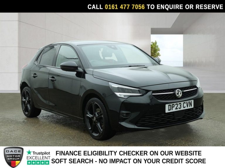 Used 2023 BLACK VAUXHALL CORSA Hatchback 1.2 Turbo GS Hatchback 5dr Petrol Auto Euro 6 (s/s) (130 ps) PETROL (reg. 2023-06-30) (Automatic) for sale in Stockport