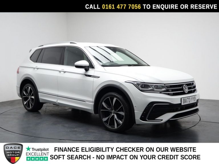Used 2023 WHITE VOLKSWAGEN TIGUAN ALLSPACE SUV 1.5 TSI R-Line SUV 5dr Petrol DSG Euro 6 (s/s) (150 ps) PETROL (reg. 2023-09-23) (Automatic) for sale in Stockport