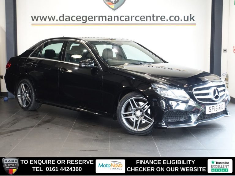 Used 2015 BLACK MERCEDES-BENZ E-CLASS Saloon 2.0 E250 AMG Line Saloon 4dr Petrol G-Tronic+ Euro 6 (s/s) (211 ps) PETROL (reg. 2015-03-17) (Automatic) for sale in Stockport
