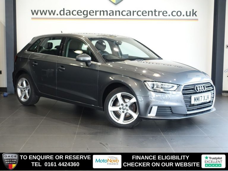Used 2017 GREY AUDI A3 Hatchback 1.6 TDI Sport Sportback 5dr Diesel S Tronic Euro 6 (s/s) (110 ps) DIESEL (reg. 2017-06-30) (Automatic) for sale in Stockport