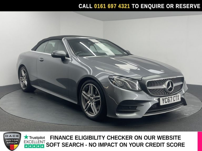 Used 2017 GREY MERCEDES-BENZ E-CLASS Convertible 2.0 E220d AMG Line Cabriolet 2dr Diesel G-Tronic+ Euro 6 (s/s) (194 ps) DIESEL (reg. 2017-10-25) (Automatic) for sale in Stockport