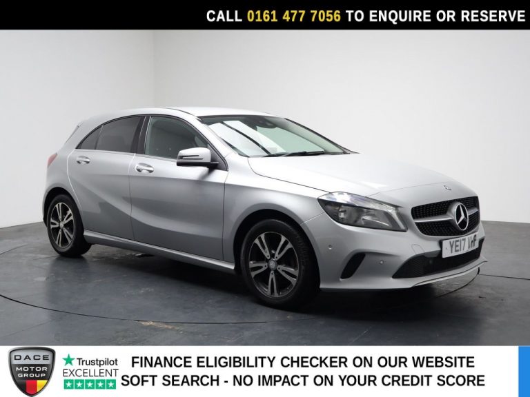 Used 2017 SILVER MERCEDES-BENZ A-CLASS Hatchback 1.5 A180d SE Hatchback 5dr Diesel 7G-DCT Euro 6 (s/s) (109 ps) DIESEL (reg. 2017-03-28) (Automatic) for sale in Stockport