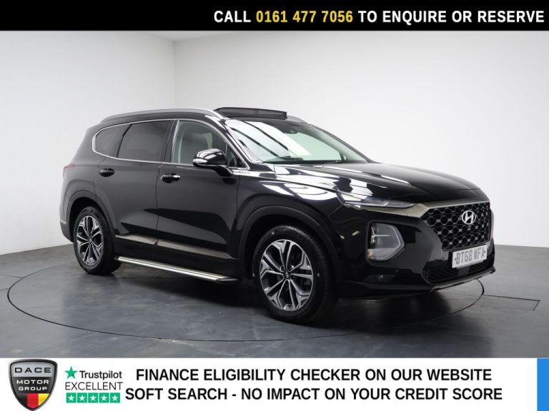 Used 2018 BLACK HYUNDAI SANTA FE SUV 2.2 CRDi Premium SE SUV 5dr Diesel Auto 4WD Euro 6 (s/s) 7 Seat (200 ps) DIESEL (reg. 2018-12-27) (Automatic) for sale in Stockport