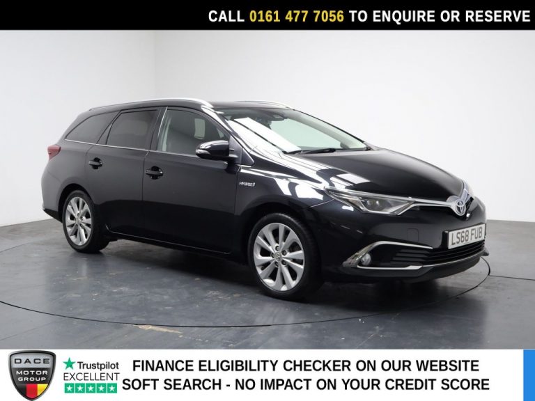 Used 2018 BLACK TOYOTA AURIS Estate 1.8 VVT-h Excel Touring Sports 5dr Petrol Hybrid CVT Euro 6 (s/s) (136 ps) PETROL HYBRID (reg. 2018-10-28) (Automatic) for sale in Stockport