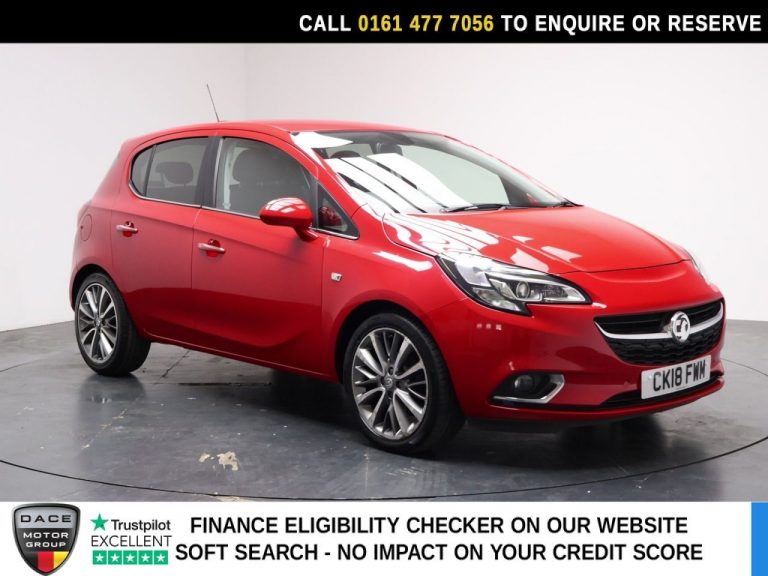 Used 2018 RED VAUXHALL CORSA Hatchback 1.4i ecoFLEX Elite Hatchback 5dr Petrol Auto Euro 6 (90 ps) PETROL (reg. 2018-04-30) (Automatic) for sale in Stockport