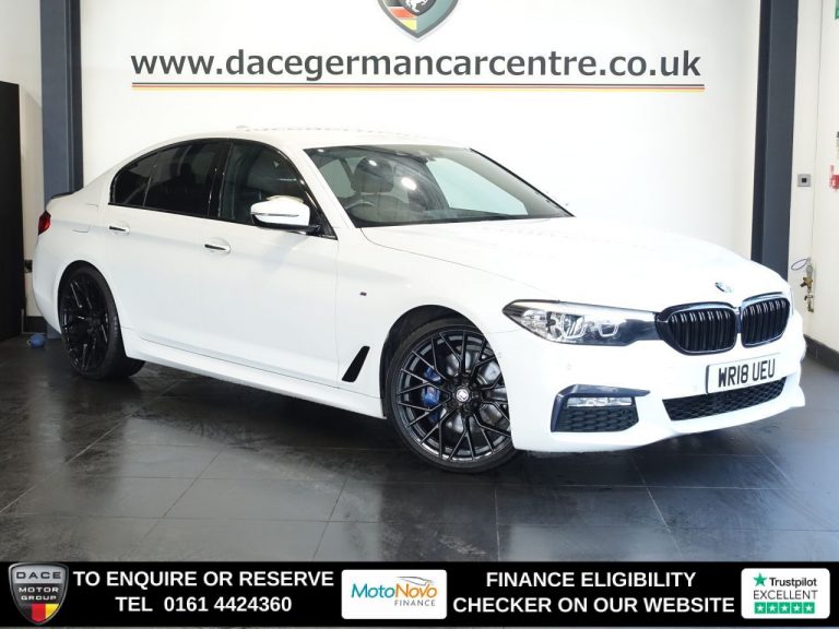 Used 2018 WHITE BMW 5 SERIES Saloon 3.0 530d M Sport Saloon 4dr Diesel Auto Euro 6 (s/s) (265 ps) DIESEL (reg. 2018-05-01) (Automatic) for sale in Stockport
