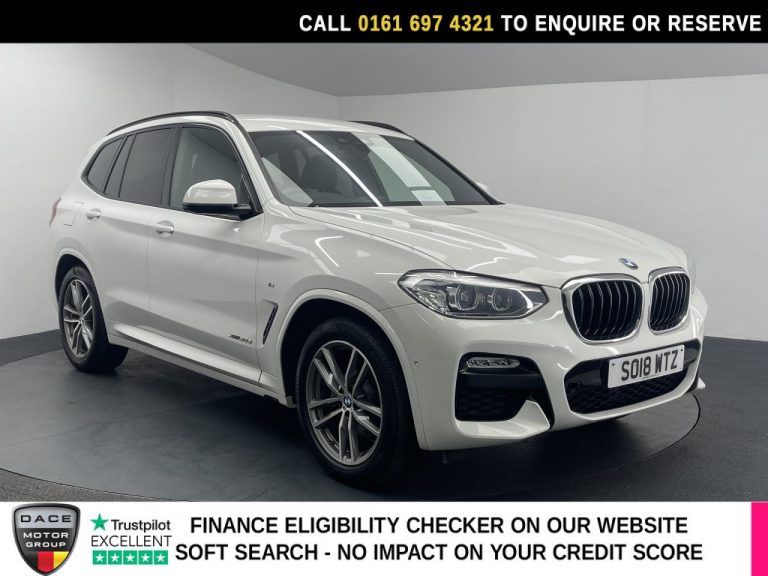 Used 2018 WHITE BMW X3 SUV 2.0 20d M Sport SUV 5dr Diesel Auto xDrive Euro 6 (s/s) (190 ps) DIESEL (reg. 2018-07-31) (Automatic) for sale in Stockport