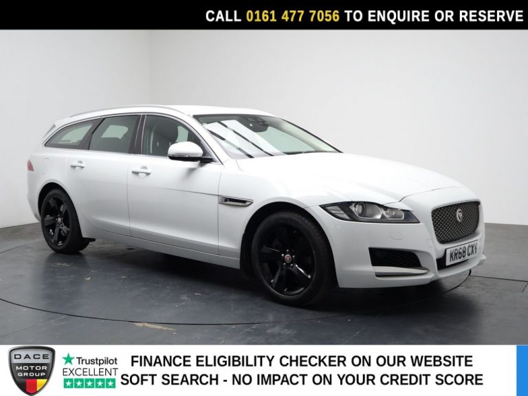 Used 2018 WHITE JAGUAR XF Estate 2.0i Portfolio GPF Sportbrake 5dr Petrol Auto Euro 6 (s/s) (250 ps) PETROL (reg. 2018-11-20) (Automatic) for sale in Stockport