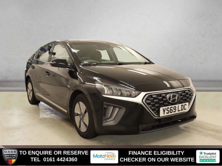 Used 2019 BLACK HYUNDAI IONIQ Hatchback 1.6 h-GDi GPF Premium Hatchback 5dr Petrol Hybrid DCT Euro 6 (s/s) (141 ps) PETROL HYBRID (reg. 2019-11-29) (Automatic) for sale in Stockport