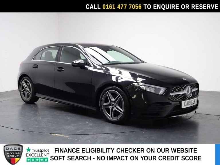 Used 2019 BLACK MERCEDES-BENZ A-CLASS Hatchback 2.0 A220 AMG Line Hatchback 5dr Petrol 7G-DCT Euro 6 (s/s) (190 ps) PETROL (reg. 2019-03-28) (Automatic) for sale in Stockport