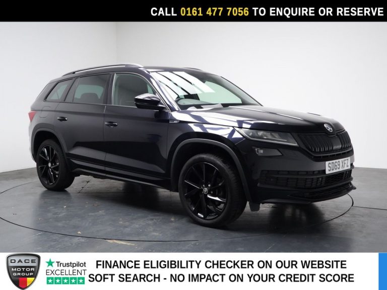 Used 2019 BLACK SKODA KODIAQ SUV 2.0 TDI SportLine SUV 5dr Diesel DSG 4WD Euro 6 (s/s) (7 Seat) (150 ps) DIESEL (reg. 2019-11-14) (Automatic) for sale in Stockport